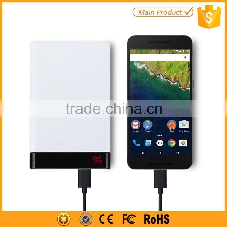 2016 Power Bank 10000mAh Type C Powerbanks with Led