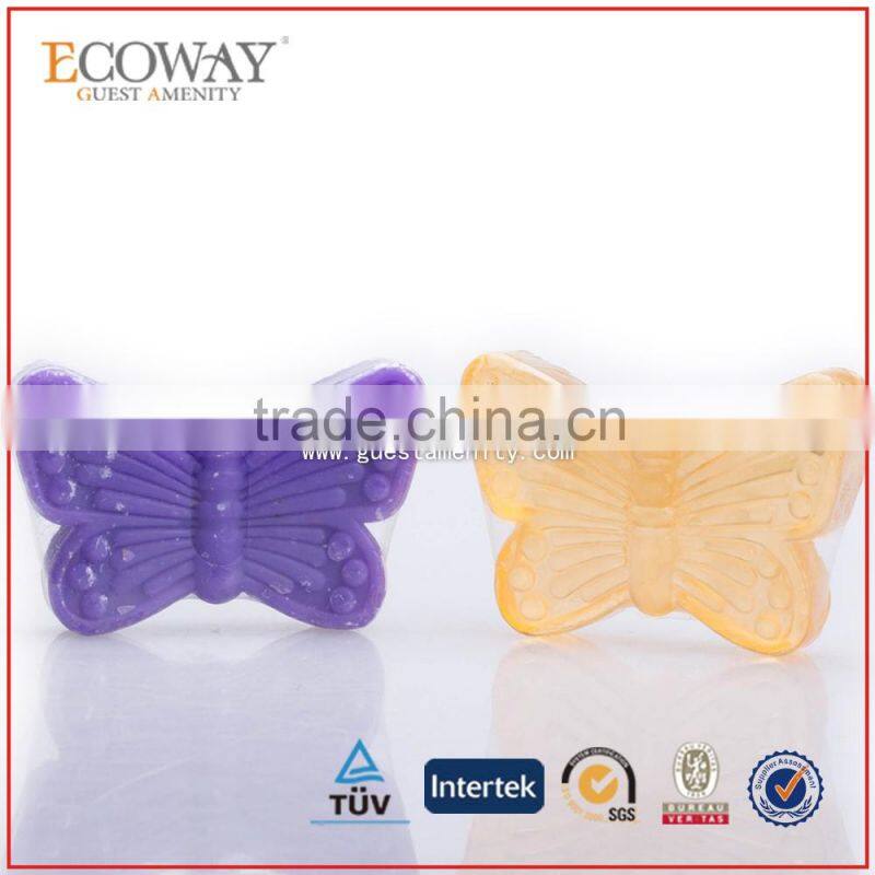 beautiful various shapes hotel soap butterfly shaped bath soap