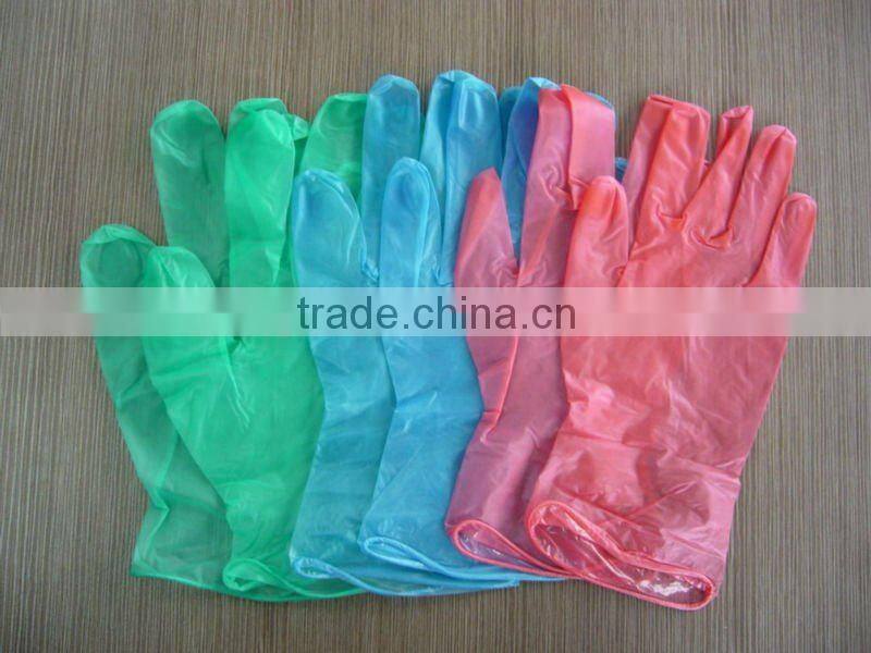 colorful medical examination gloves