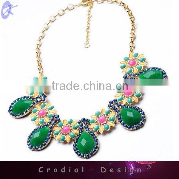 2014 Cheap Wholesale Fashion Jewelry Crystal Statement Necklace For Women
