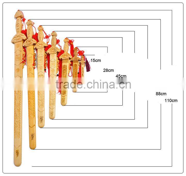 The lucky sword, the peach wood sword, wood crafts, home -guarding and fengshui, for security and peace home decoration