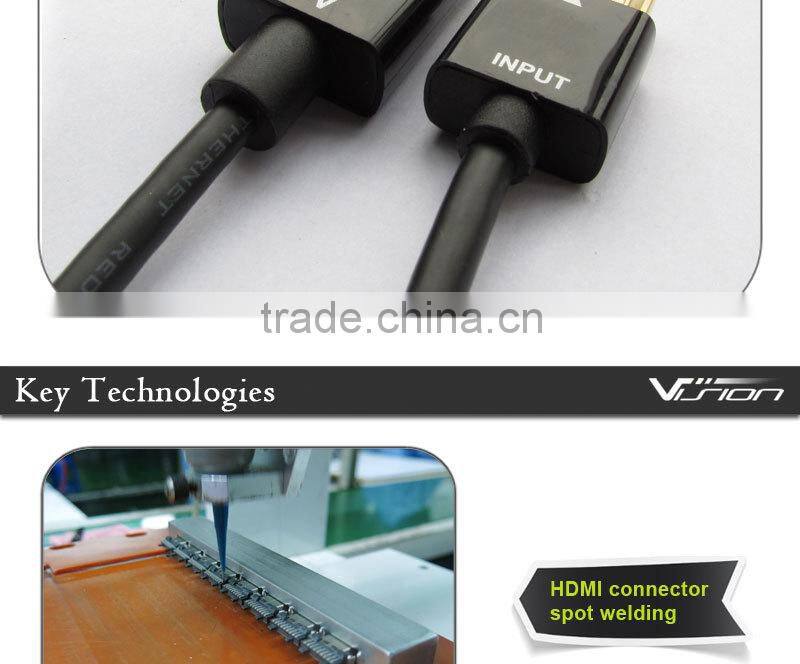 High performance 15m 30AWG RedMere HDMI Cable with gold plated connector