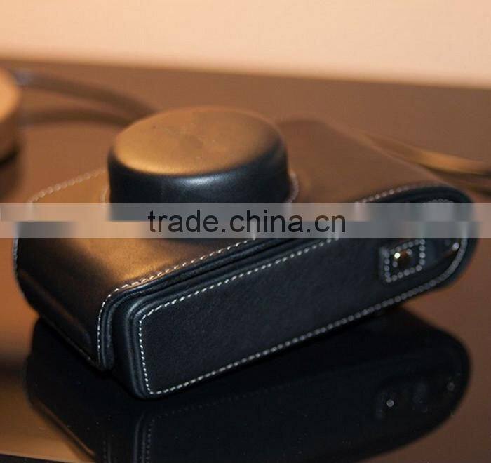 Factory price korean mini black PU leather Camera Bag in Dongguan