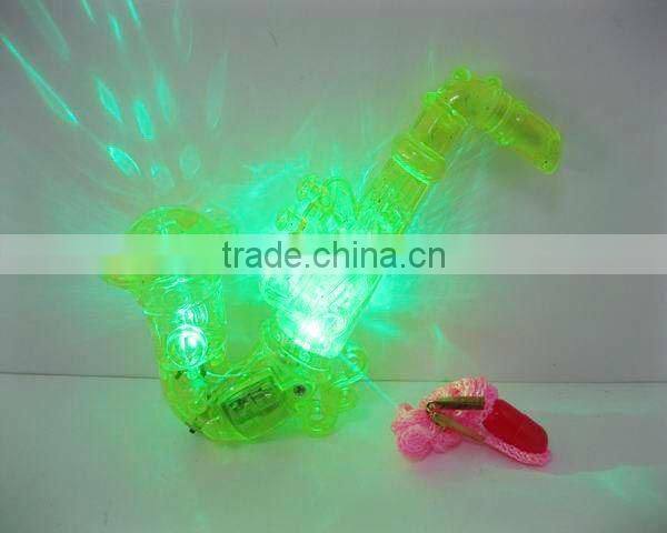 QT4703310 Flashing saxophone kids mini light up plastic saxophone
