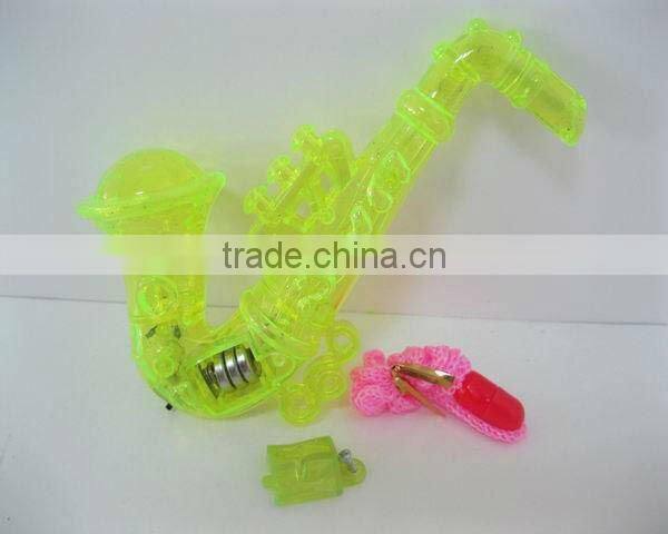 QT4703310 Flashing saxophone kids mini light up plastic saxophone