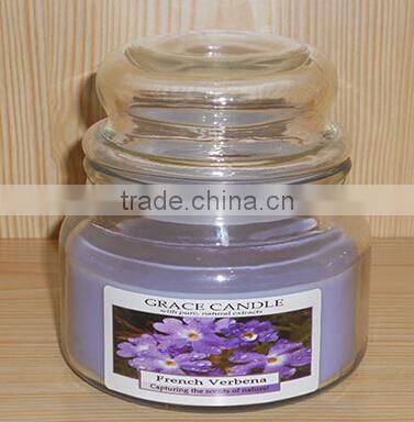 candle in glass jar, scent or unscented, color candle for wedding party or christmas decoration