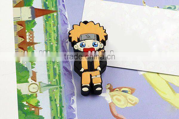 The factory manufacture high quality cartoon design silicone USB flash driver for Naruto