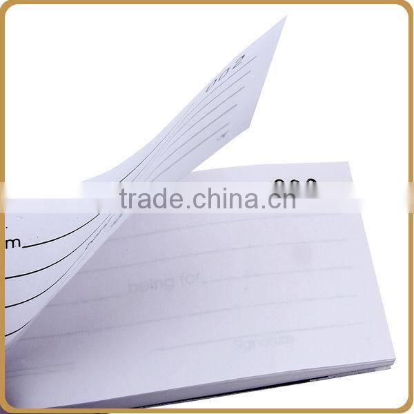 Handing hotel bill sample receipt of payment