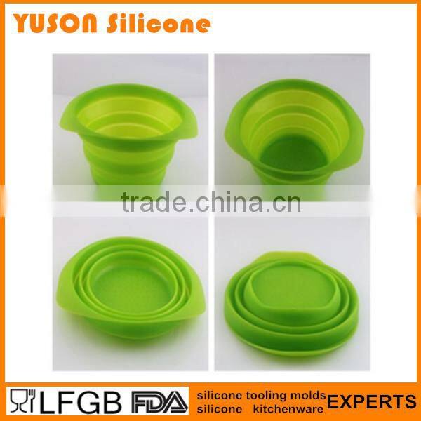 Food grade BPA free silicone collapsible strainer