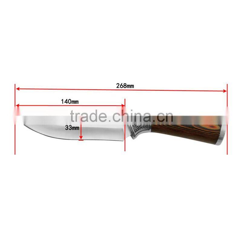 7 inch Fixed Blade Hunting knife With pakka wood handle