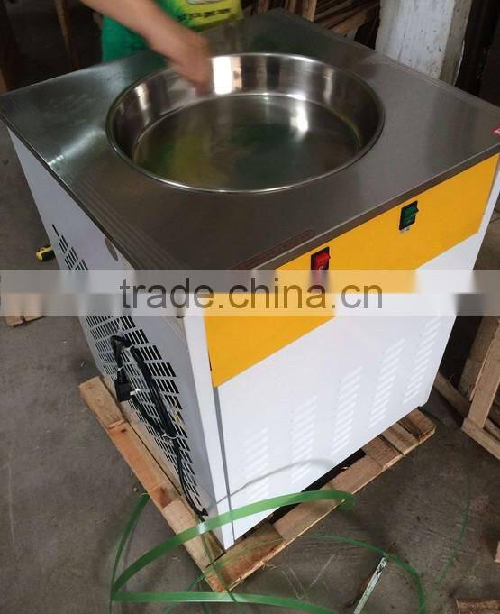 Russian Federation single round pan fried ice cream machine
