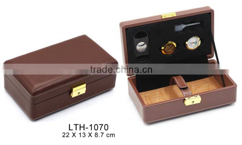 Cigar Premium Leather Cigar Travel Case Humidor Accessories
