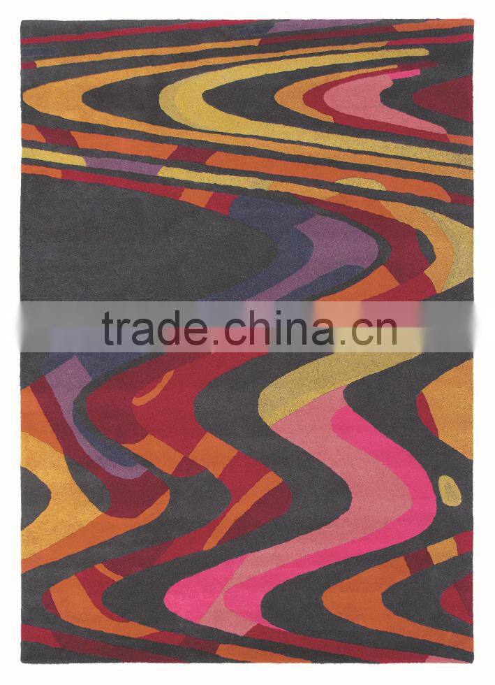 Modern multiple color hand tufted rug for decoration