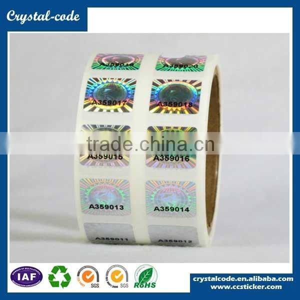 Custom logo 3d honeycomb pattern hologram sticker