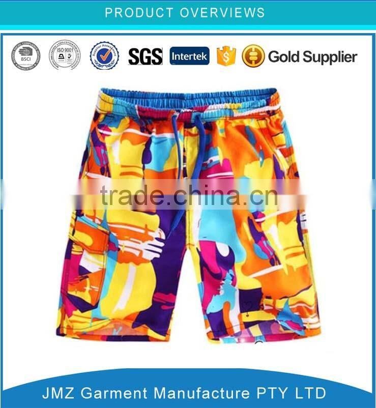 Wholesale polyester man board short print beach shorts China factory