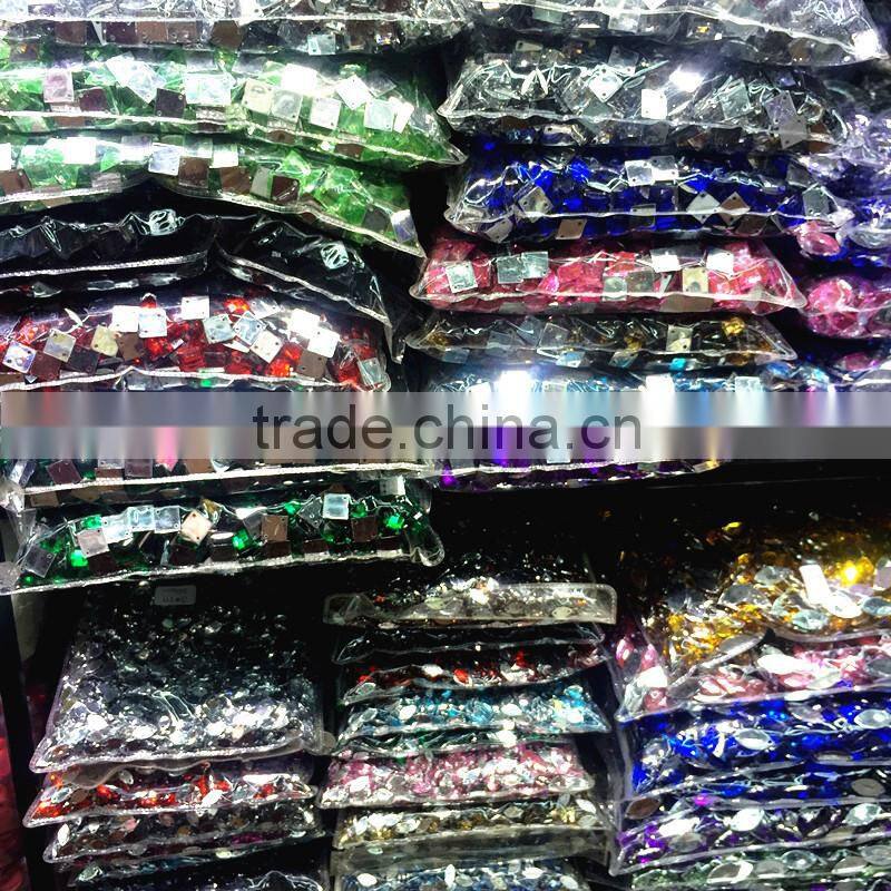Sew On Stitching Stones 13x18mm Oval Shape Acrylic Stones With Double Holes