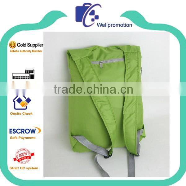 Soft polyester fold waterproof backpack