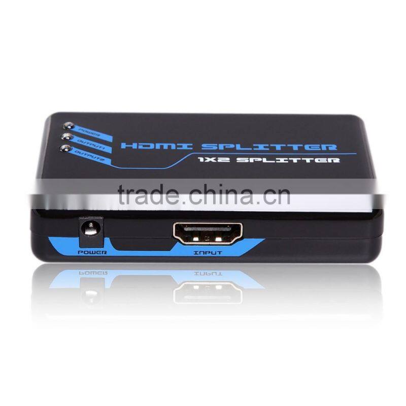 New premium hdmi splitter 1x2 hdmi splitter 1 in 2 out for hdmi video capture card