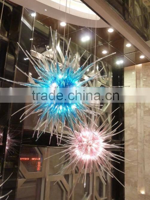 Decoration glass art handcraft lighting chandelier XO 160226 Pentdant lighting