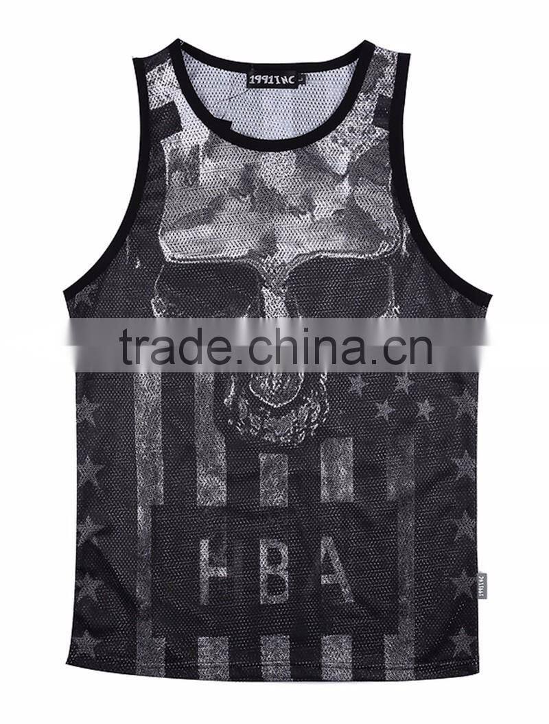 Custom sublimation printing Tank Top Men's Vest Customized Printing Service Bulk Wholesale Clothing China Manufacturer Direct