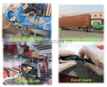 Comfortable luxury PU office leather chair with round wood legs