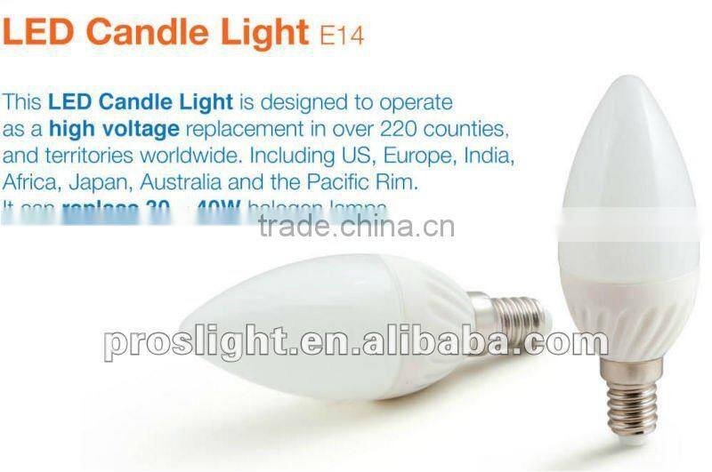 New E14 Blunt tip Ceramics Led Candle lamp