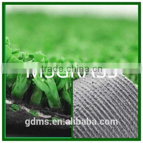 PE curved mesh 12mm pile height golf synthetic grass underlay carpet