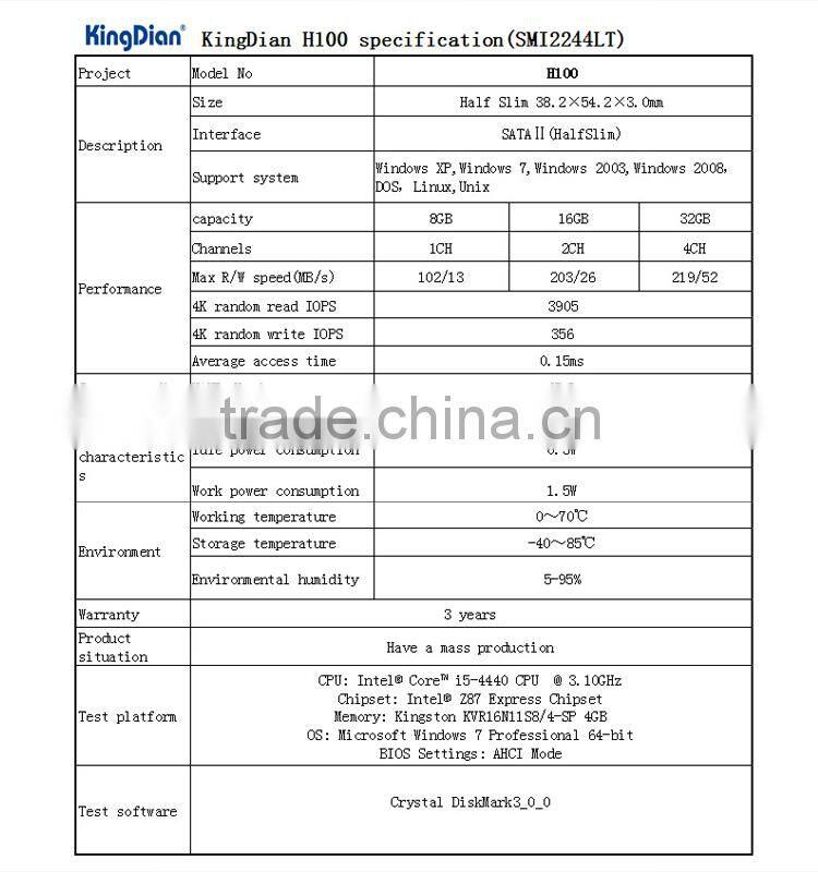 shenzhen china HFSL half slim 8gb ssd half size ssd hard drive solid state drive for computer