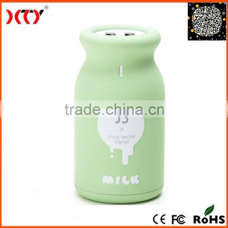 Milk Bottle Shaped Universal 5200mAh Backup External Battery USB Power Bank Charger