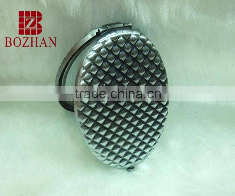 Promotional gift metal compact mirror/castle rhinestone metal mirror for makeup