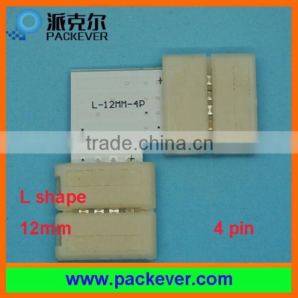10mm/12mm RGB LED strip 4 pins solder free connector