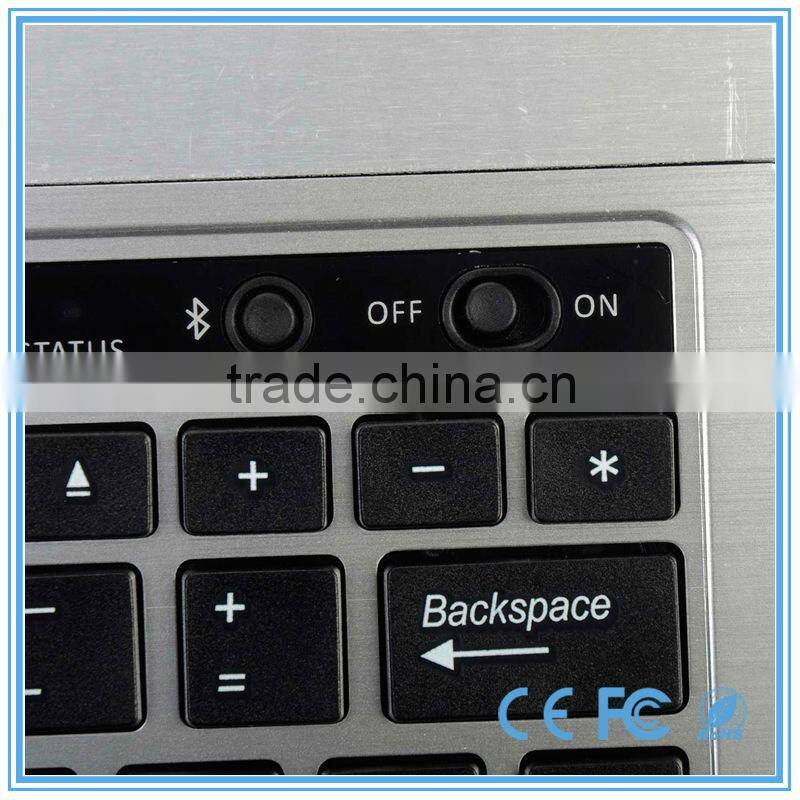universal ultra slim flat aluminum wireless bluetooth quality keyboard for tablet