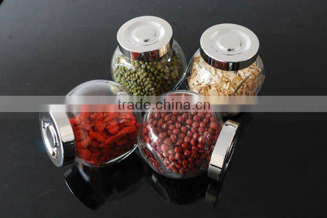 Jams, Marmalades glass packing jar with lid