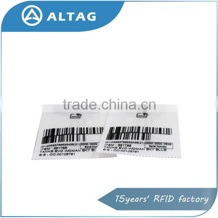 915mhz printed uhf rfid fabric tag