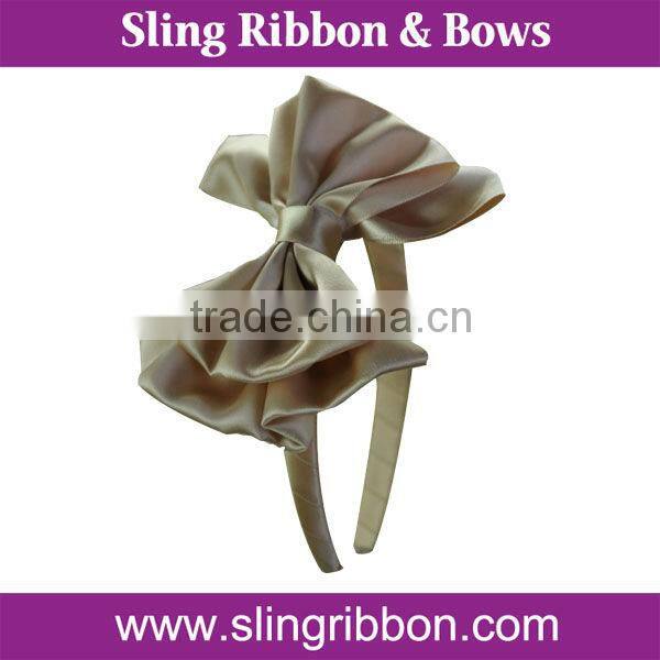 2015 Good Quality Satin Ribbon Headband For Kids Wholesale