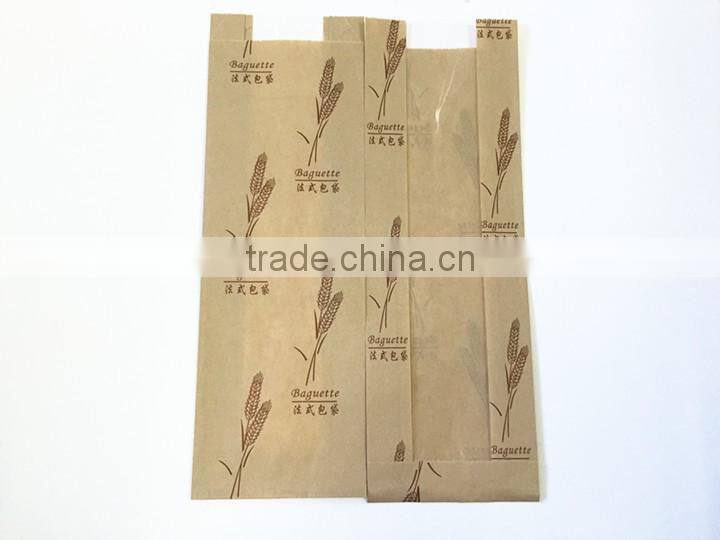 Custom Printed Brown Bread Paper Bags with PP Window