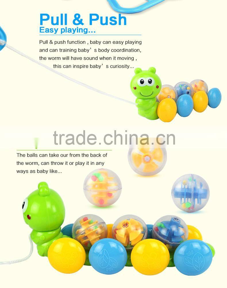Chuangfa toys--Funny pull & push animal toys, hand sliding toys animal, sliding worm