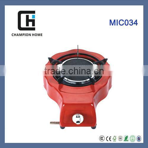 Piezoelectric ignition single gas cooktop