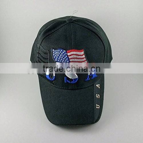 High quality 6 panel custom 3d embroidery military baseball cap