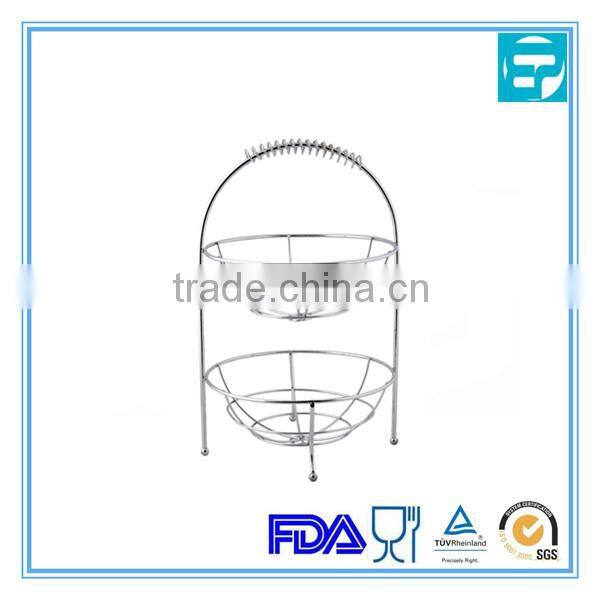 Unique stainless steel tier vegetable basket