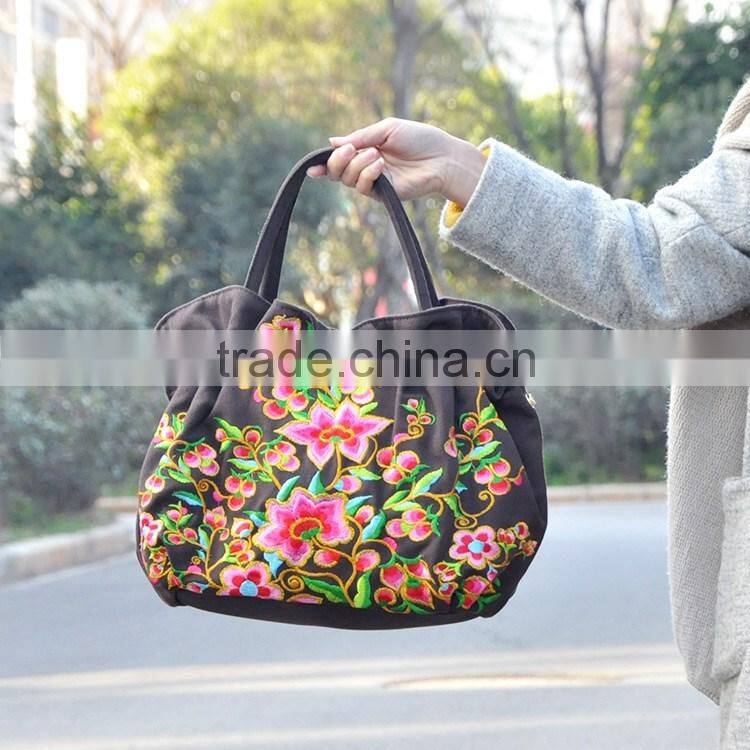 Vintage handbags shoulder bag big size for ladies high quality canvas handbag women