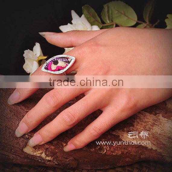 2014 latest designer ring embroidery ring wedding ring