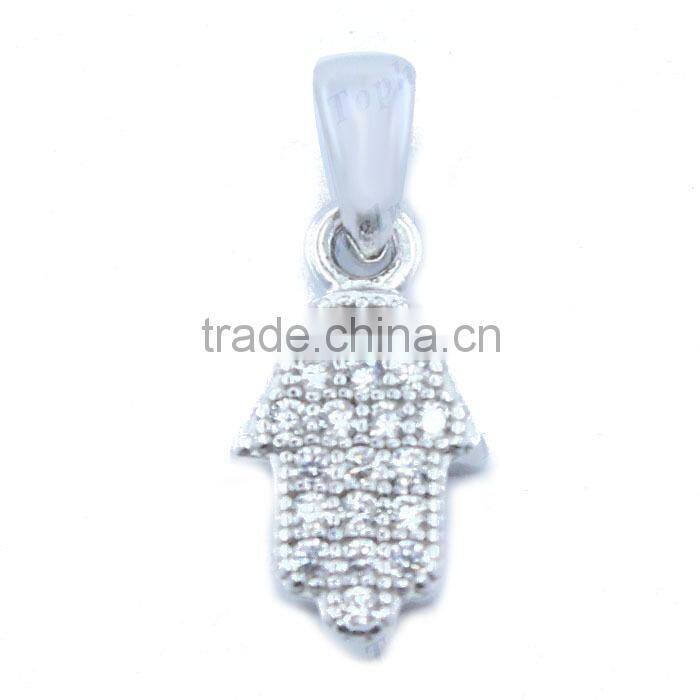 Factory wholesale 925 sterling silver tiny hamsa pendant