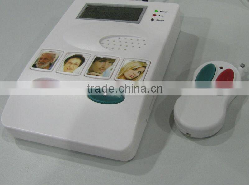 the elderly security SOS auto dial system work with wireless panic buttons