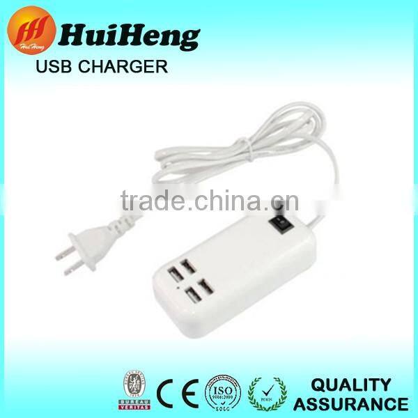 Hot-sales travel 4 port desktop usb wall charger mobile solar charger