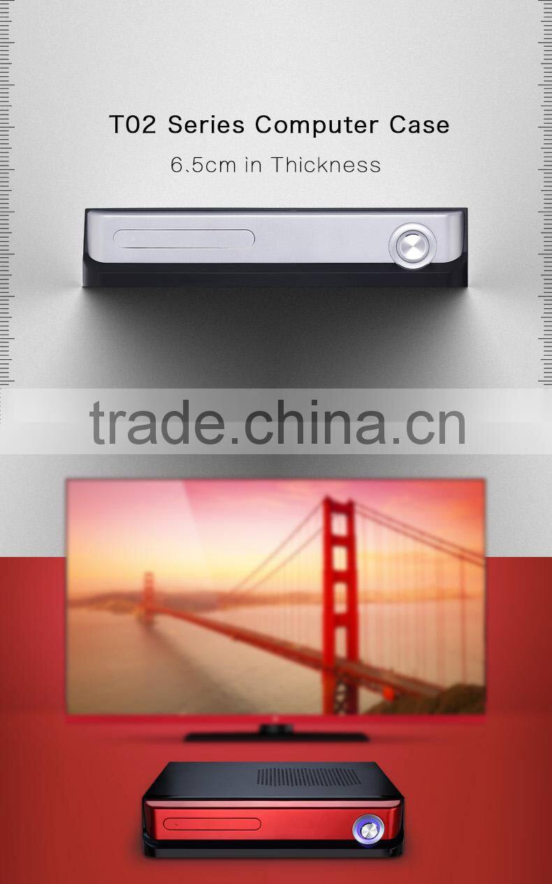 realan T02 mini htpc case/ mini itx destop casing with beautiful design