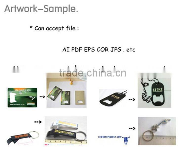 Promotional Customized Aluminum Beer Bottle Opener Keychain