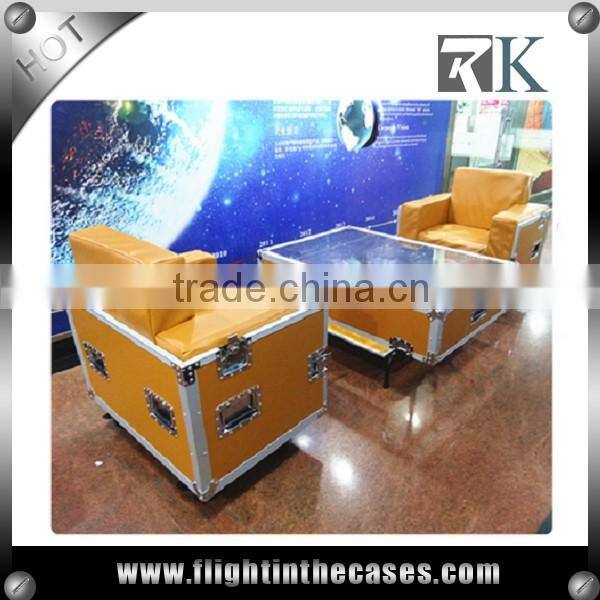 New style fashionable heavy duty aluminum carrying truck sofa flight case