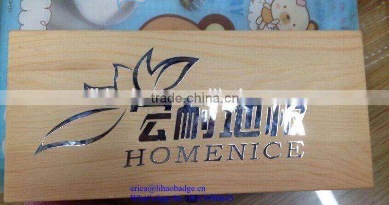 silver electroforming metal nickel foil sticker,thin metal logo sticker