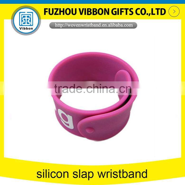 Factory directly sale custom colorful silicone slap wristbands